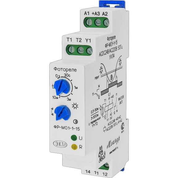 Фотореле ФР-М01-1-15 ACDC24В/AC230В УХЛ2 с датчиком низкотемп. исполнение до -40град.C влаж. до 75% при +15град.C МЕАНДР A8302-19911649