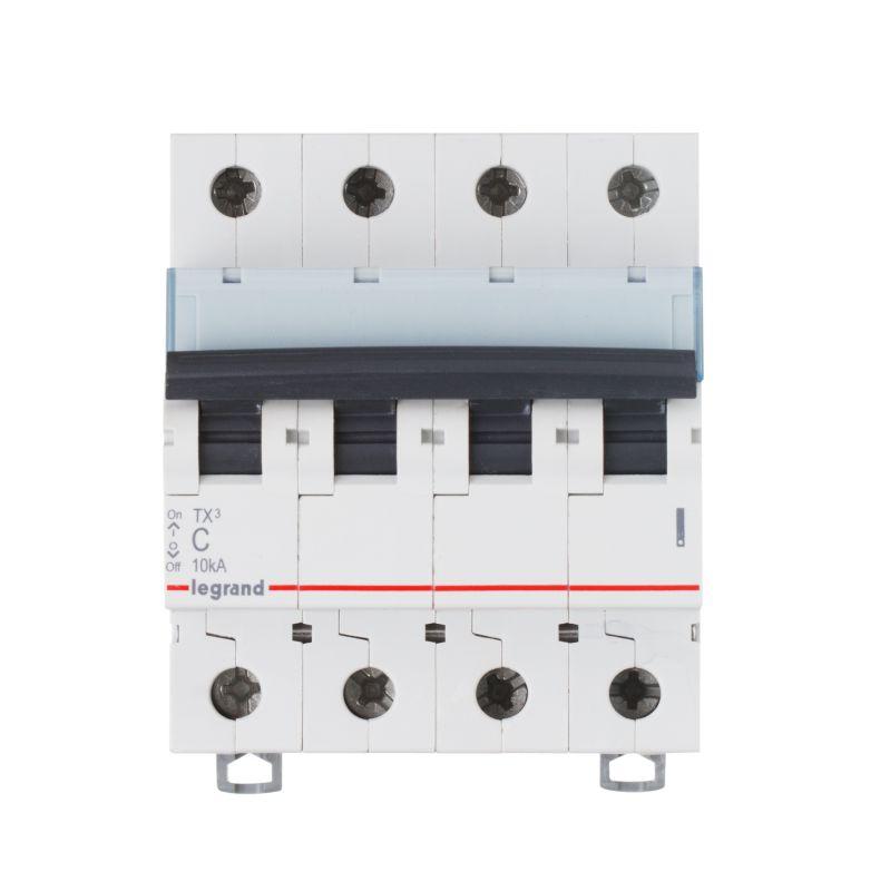 Выключатель автоматический модульный 4п B 40А 10кА TX3 6000 4мод. 400В Leg 403906