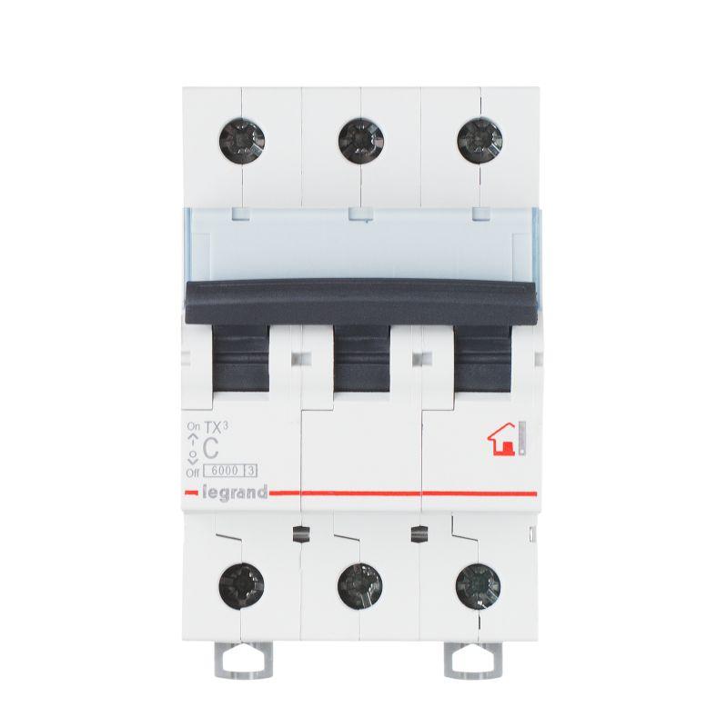 Выключатель автоматический модульный 3п B 10А 10кА TX3 6000 3мод. 400В Leg 403886