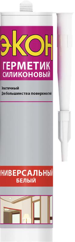Герметик "ЭКОН" силиконовый универсальный 280мл бел. Момент Б0031018